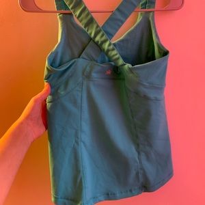 Kyodan Teal Cross-Back Workout Tank